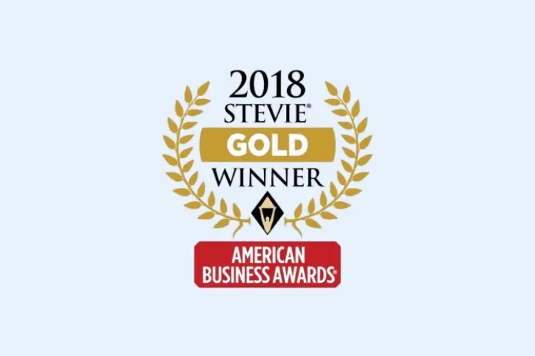 2018 stevie gold award emblem